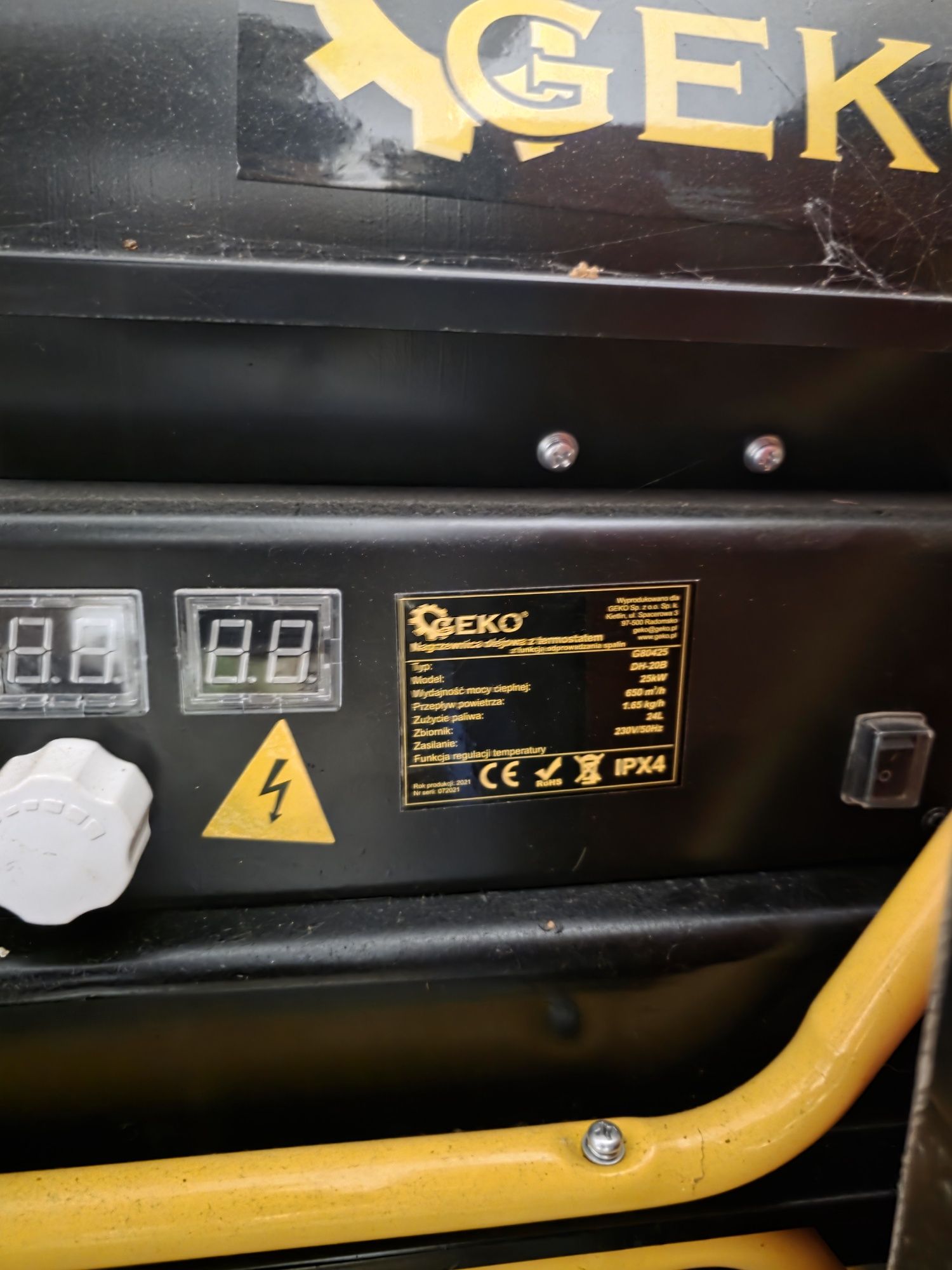 Nagrzewnica olejowa Gelo 25kW z odprowadzaniem