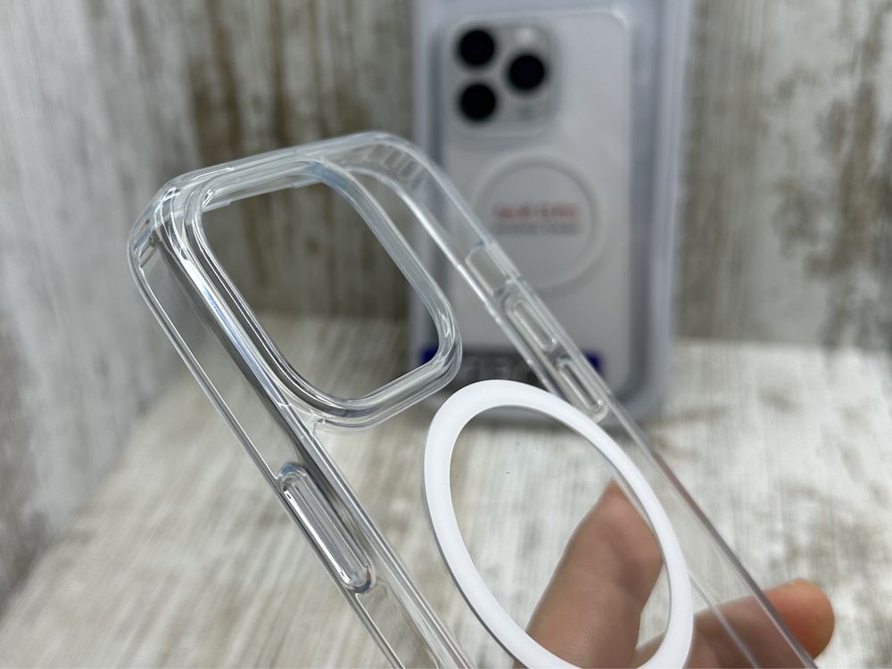 ТОП‼️ Прозрачный чехол Clear MagSafe на iPhone 15 Pro Max/ 15 Pro/ 15