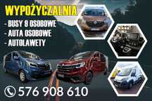Wypożyczalnia Wynajem Busów 9 osobowych i osobówek krótko i długotermi