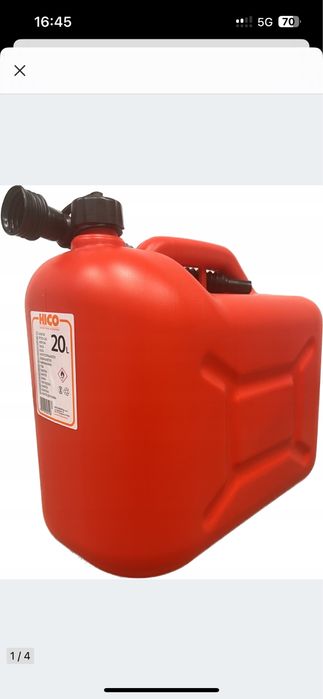 3 Kanistry z lejkiem z atestem 20l raz użyte