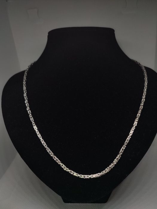 Łańcuszek srebrny 925 ICED STUFF splot królewski