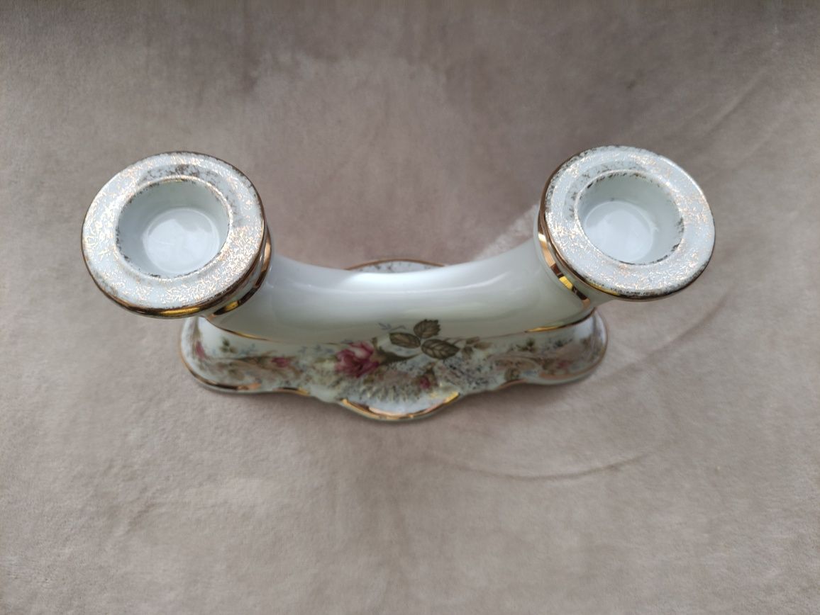 Świecznik z porcelany Iwona Chodzież porcelanowy
