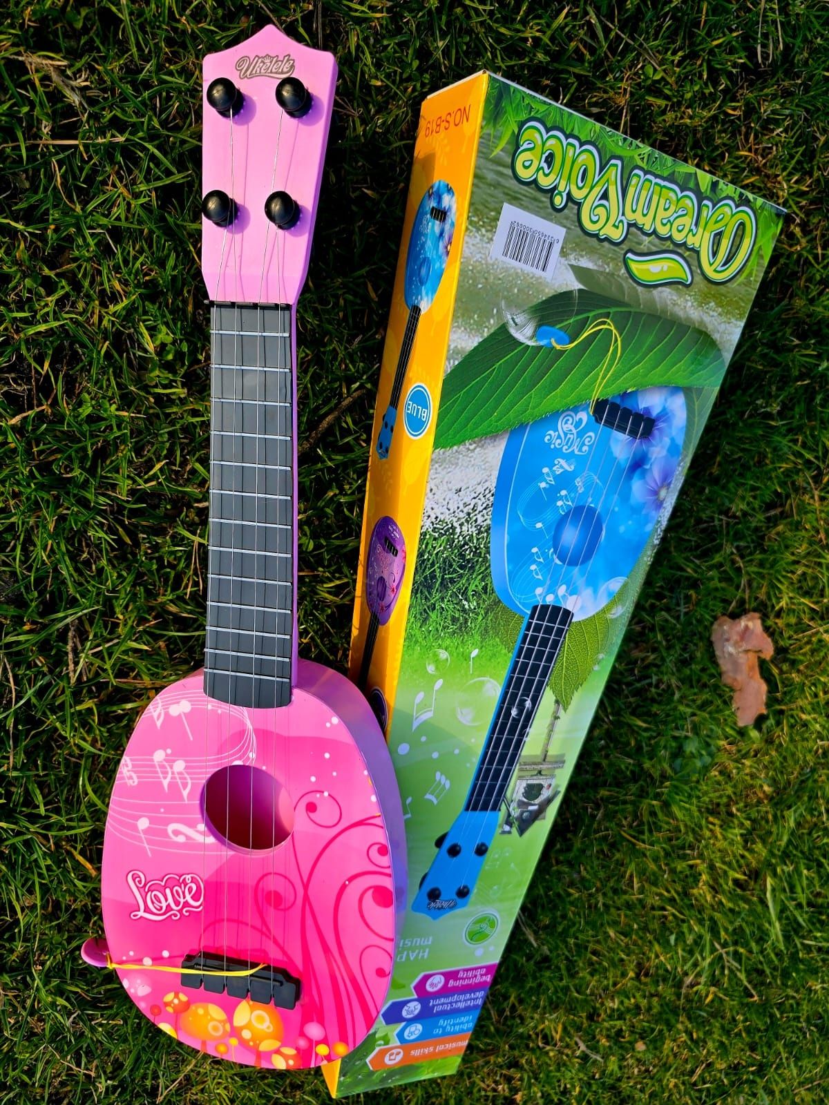 Nowa super Gitara dla dzieci Ukulele różowe - zabawki