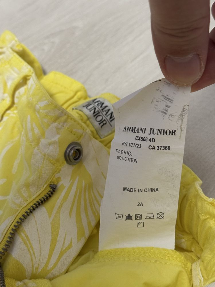 ARMANI JUNIOR 2 lata r. 92 spodenki chłopięce krótkie z kieszeniami
