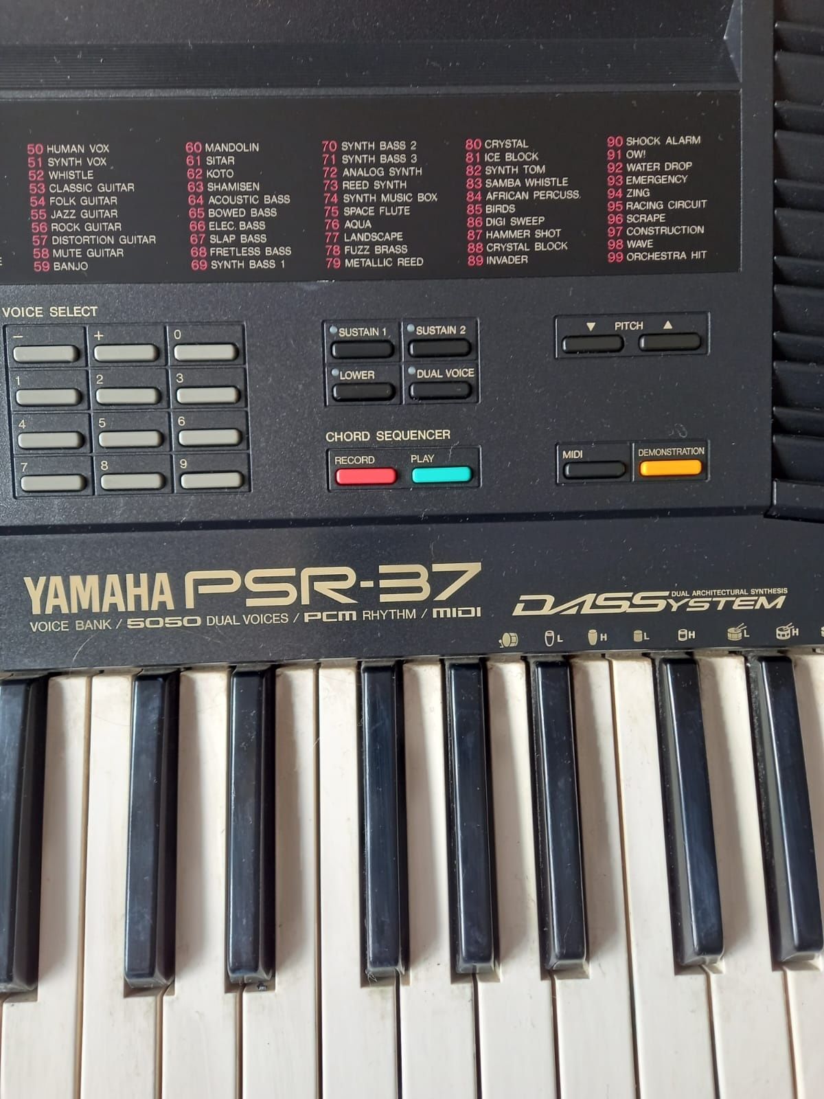 Klawiszy keyboard YAMAHA PSR-37