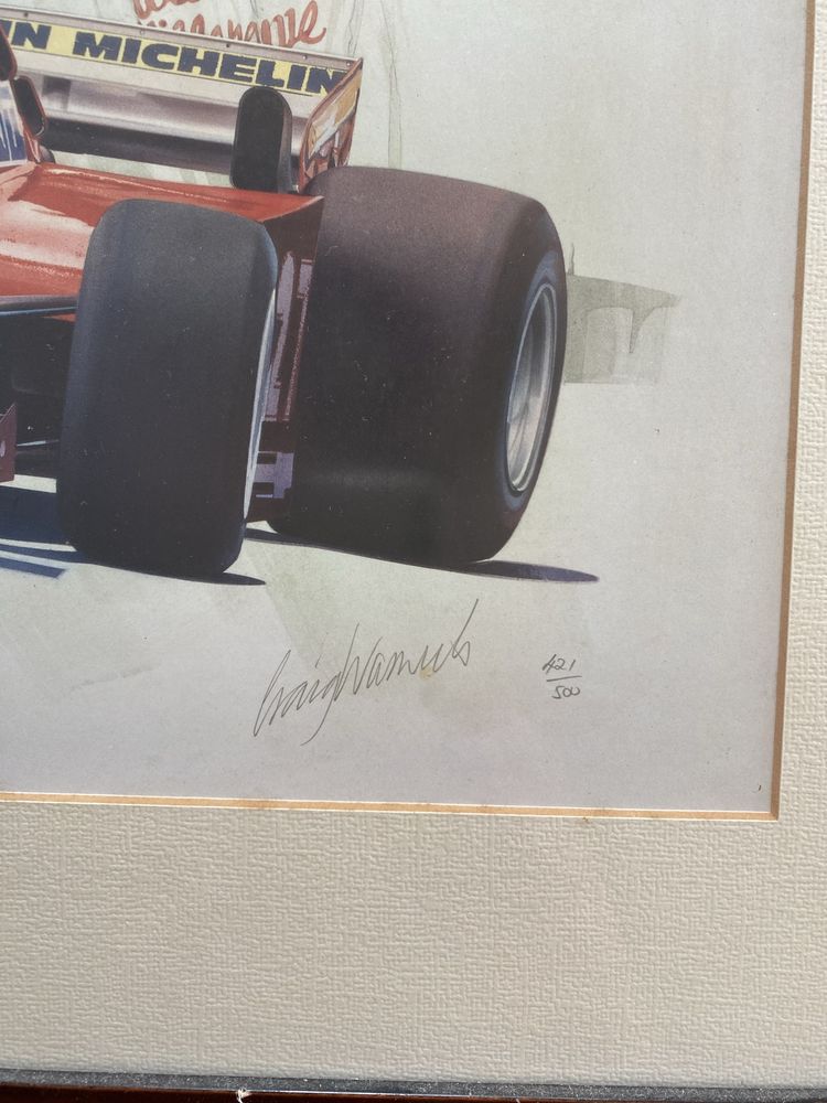 Quadro gilles villeneuve numerado