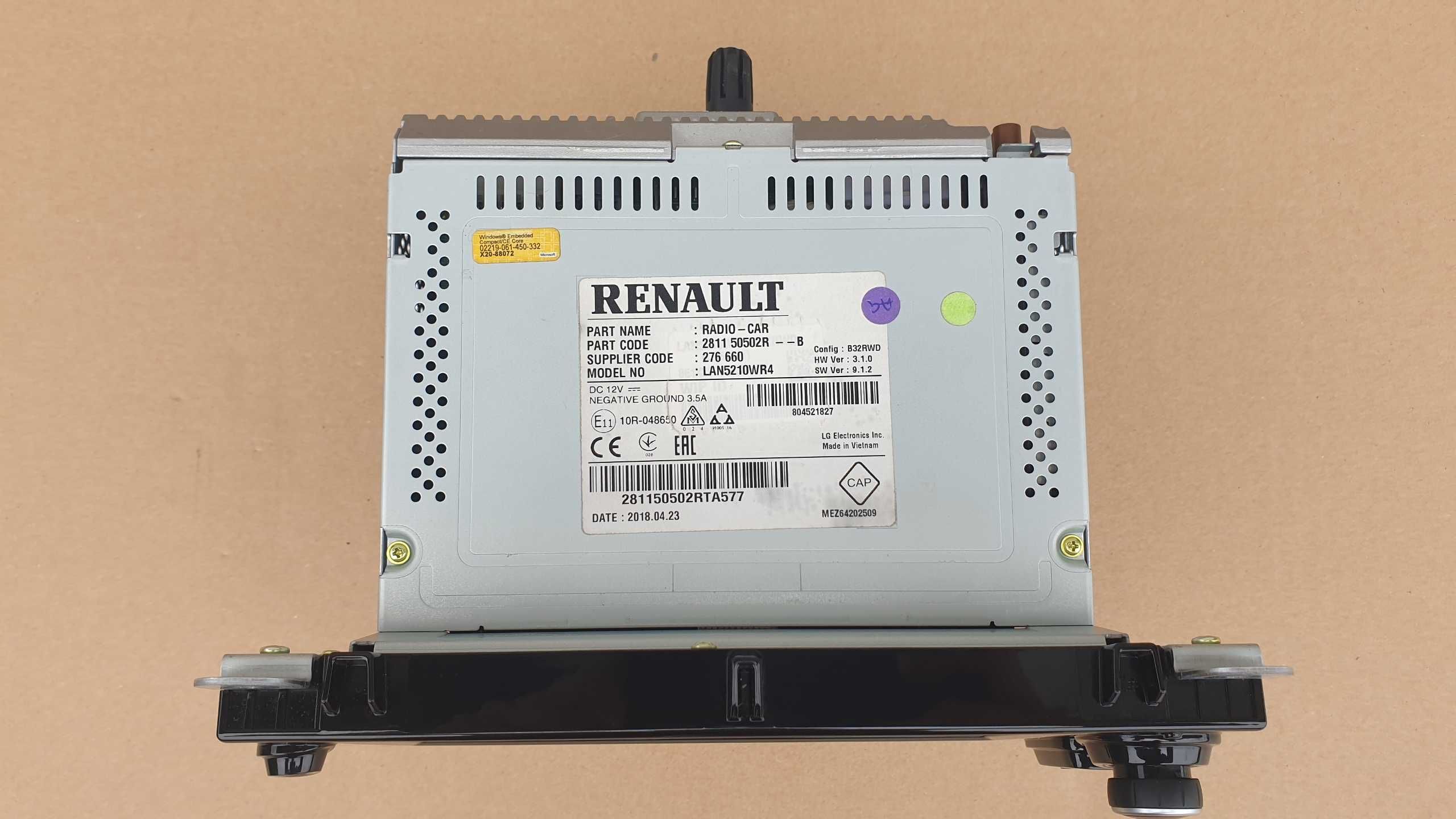 Wyświetlacz radio ekran nawigacja monitor Renault Clio IV 28115/0502R