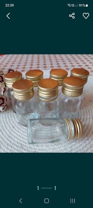 Buteleczki szklane zakręcane 30ml.