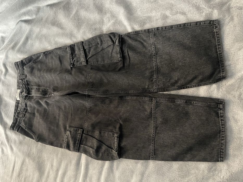 2 pary czarnych męskich spodni pull&bear r. M 38 skater