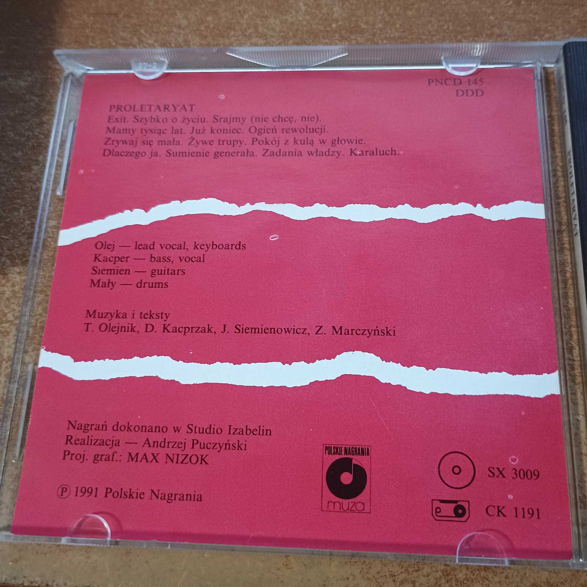 CD Proletaryat ‎– Proletaryat 1991 Polskie Nagrania