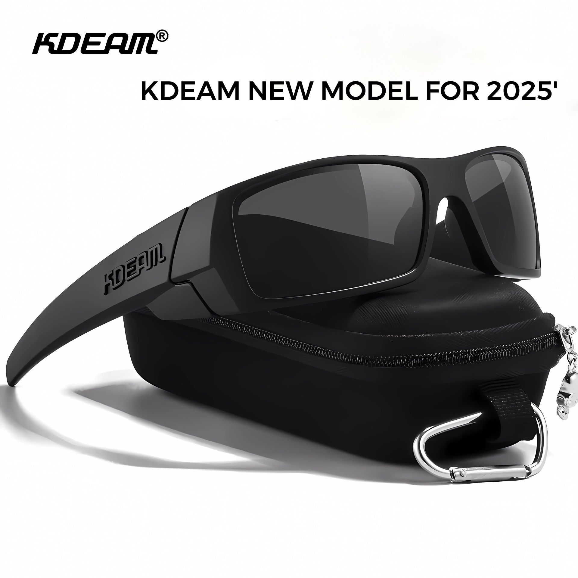 OKULARY PRZECIWSŁONECZNE. Polaryzacyjne HD. Matte Black. Sportowe 2025