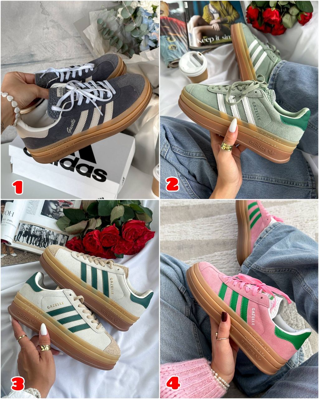 СУПЕРЦІНА‼️ Жіночі кросівки Adidas Gazelle Bold / 36-41, ПРЕМІУМ