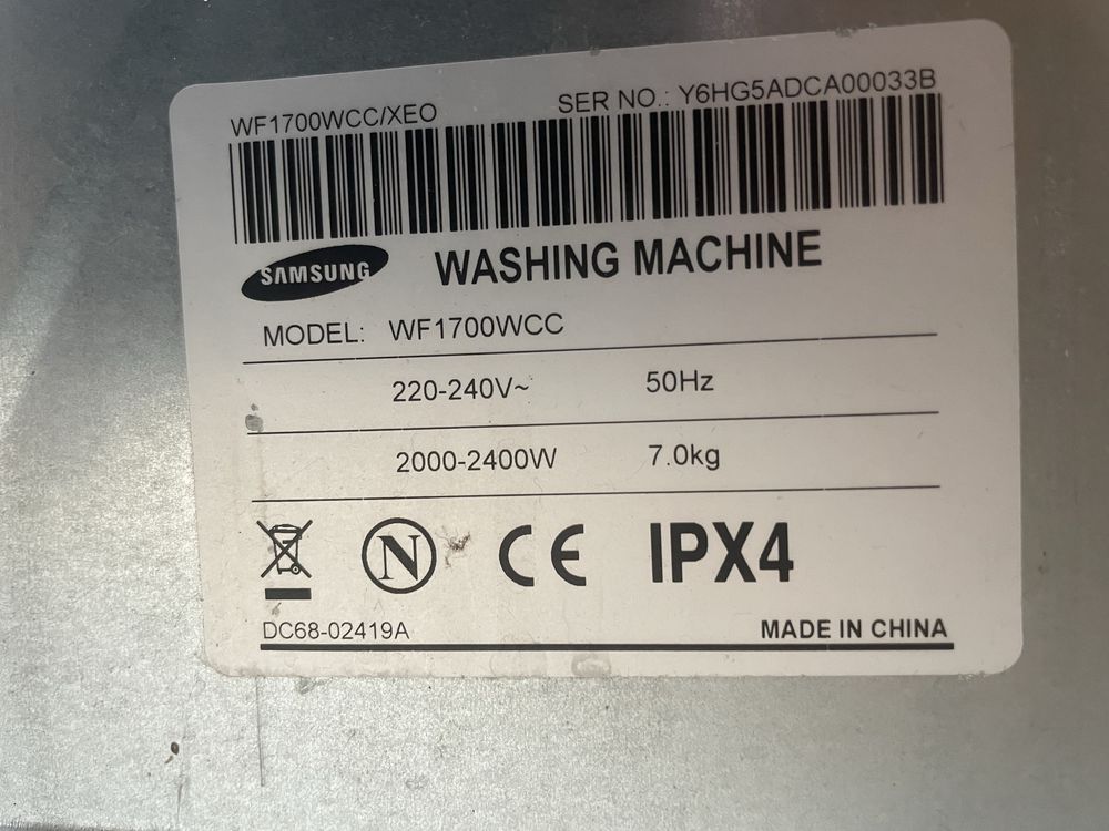 Sprzedam pralke Samsung na czesci /do naprawy