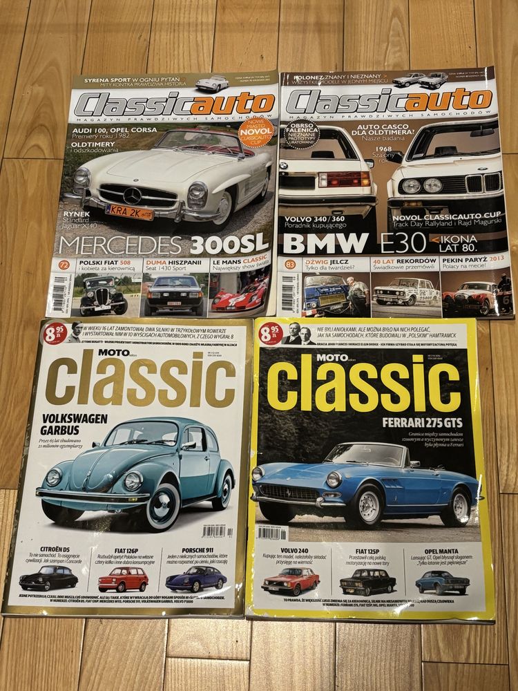 Classicauto i Classic czasopisma samochodowe 4-sztuki