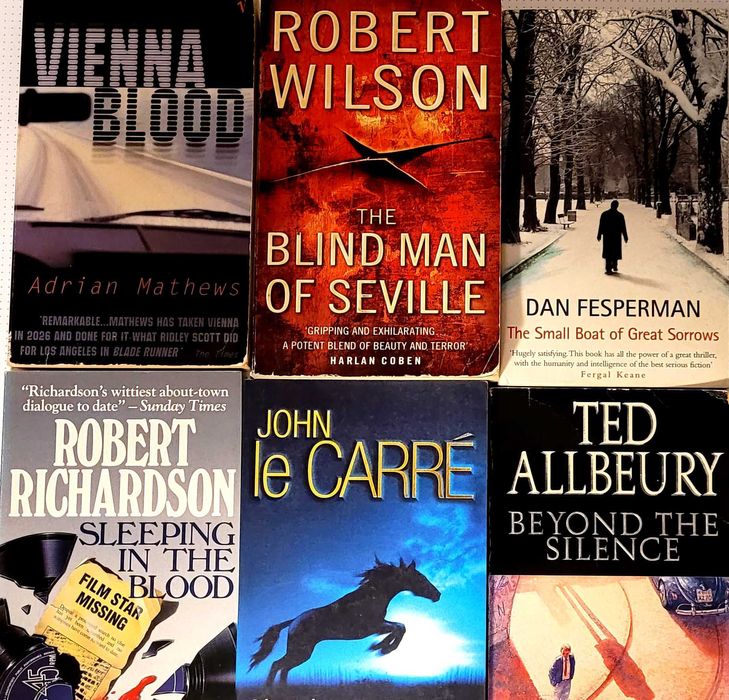 6 Livros Policial, Espionagem em Inglês Robert Wilson,Le Carré