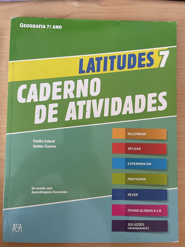 Livro actividades Geografia 7 ano - como novo