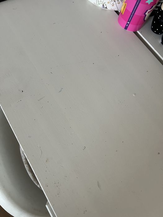 Białe drewniane biurko ikea hermes plus gratis krzeslko ikea