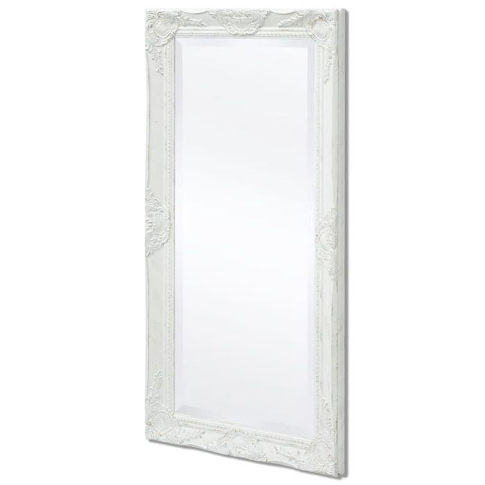 Vidaxl Lustro Ścienne W Stylu Barokowym, 100X50 Cm, Białe