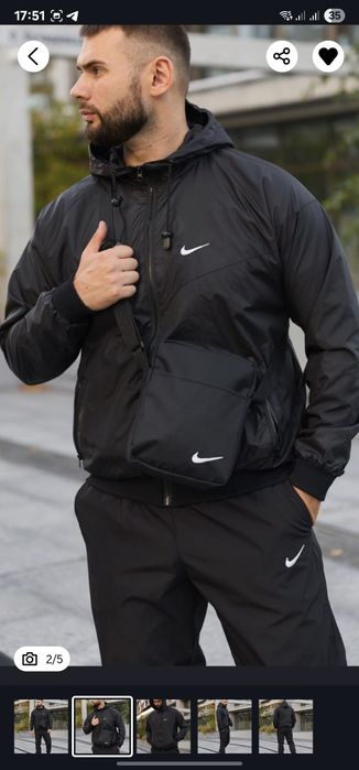 Барсетка Nike Найк чорна чоловіча сумка через плече найк