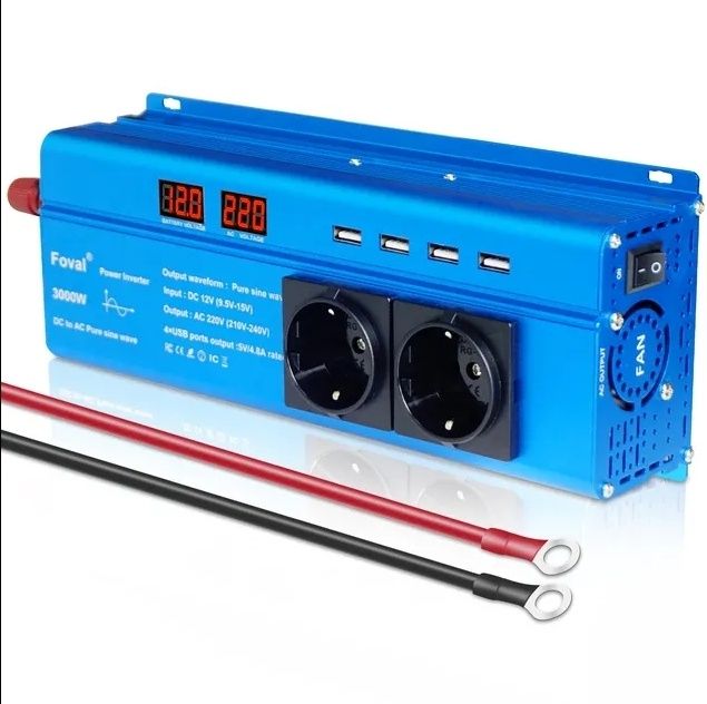 Інвертор. Foval 12-220В. 3000w. ЧИСТИЙ СИНУС