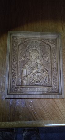 Ікона Божієї Матері “Страстная” різьблена з дерева