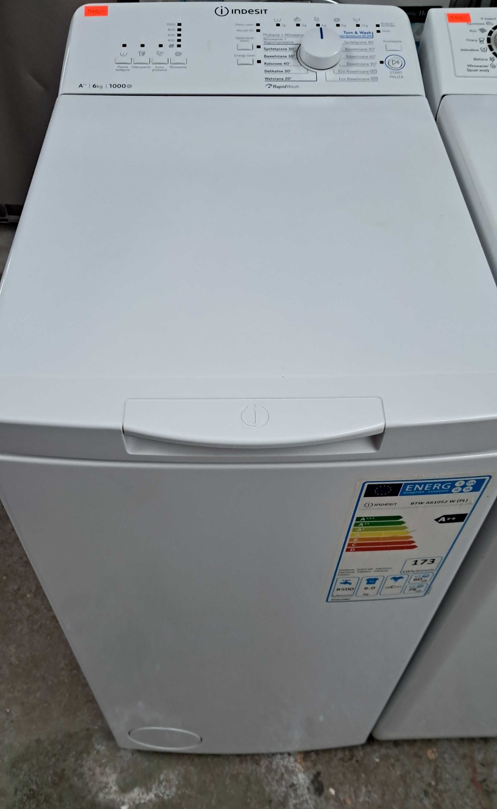 Pralka Indesit 6 kg wsad od góry + inne modele, Gwarancja!