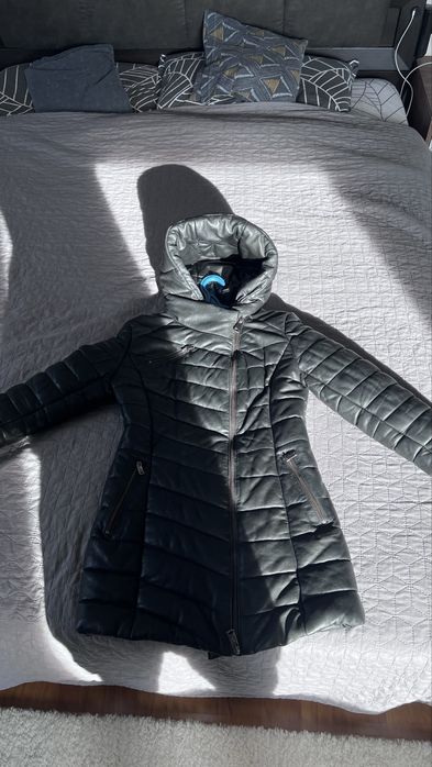 Пуховик шкіряний