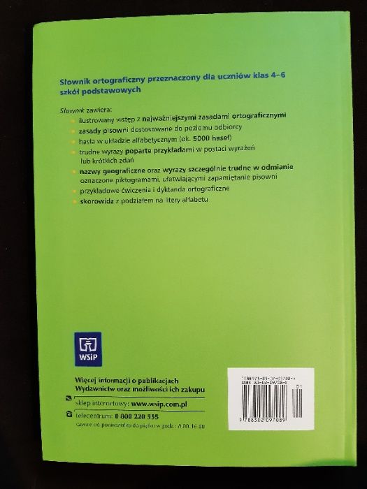 Słownik ortograficzny dla klas 4 – 6, Pędzich Barbara, WSiP