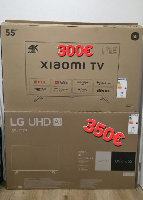Smart TV Xiaomi e LG ambas 55 polegadas