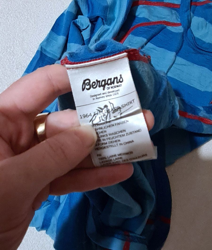 Bluzka podkoszulek termiczny damski BERGANS r. S 100% Merinoull wełna