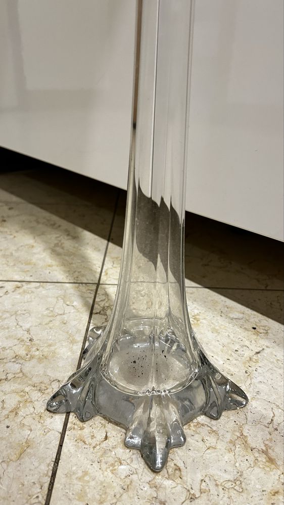 Vaso vidro solitario + flores artificiais
