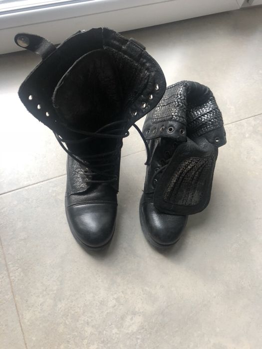 Buty wysokie za kostkę numeracja zaniżona pasują na 37