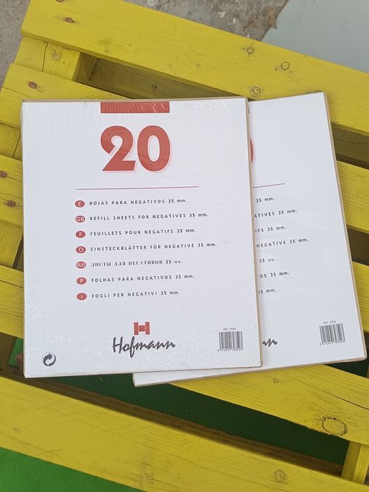 Folhas para guardar negativos Hoffman Novas Packs de 20