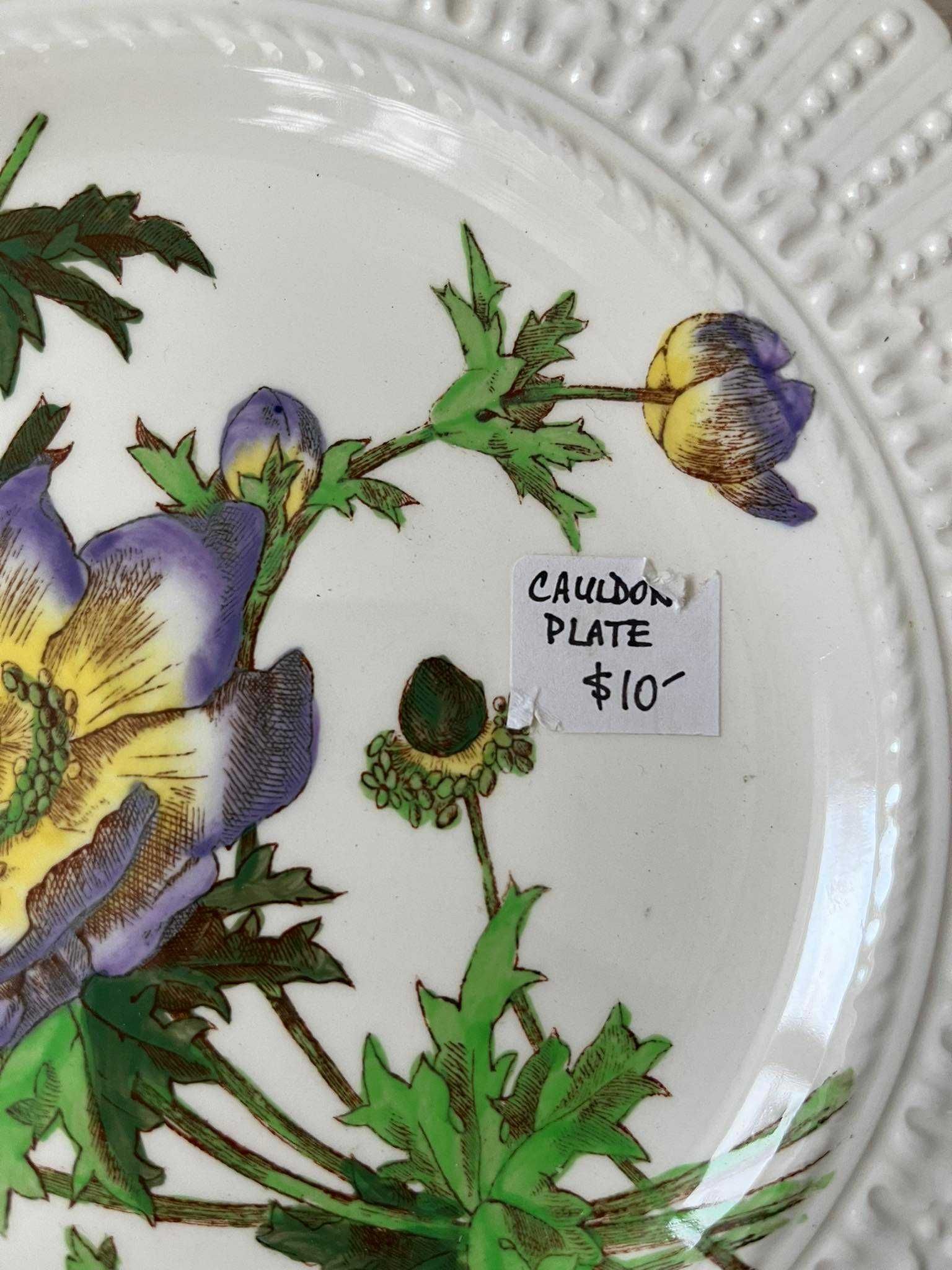 Talerz kolekcjonerski porcelana England Cauldon kwiat