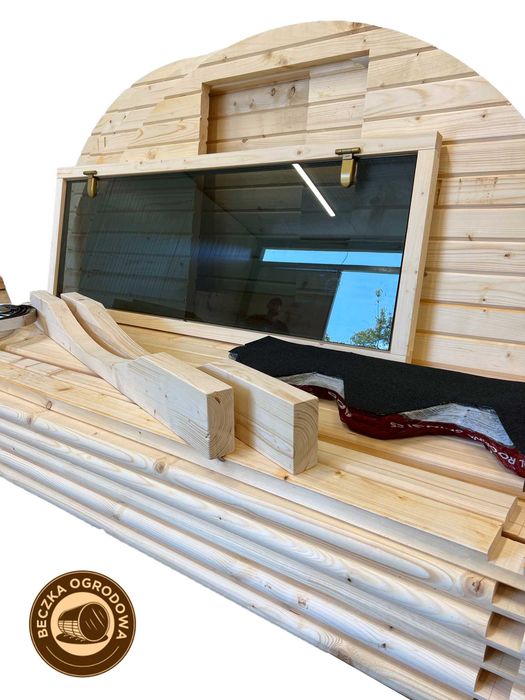 Sauna beczka ogrodowa do złożenia samodzielnego montażu DIY