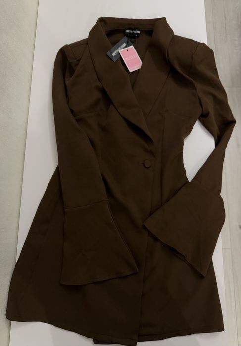 Сукня блейзер піджак коричнева щоколадна хс