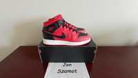 40 Buty Nike Air Jordan 1 Mid Black Red Reverse Bred