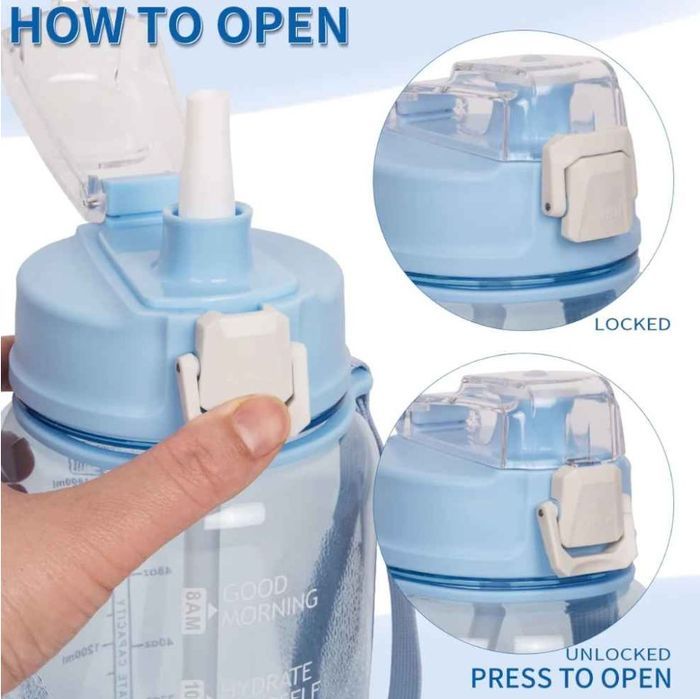 sportowa butelka na wodę 2l ze słomką trening siłownia