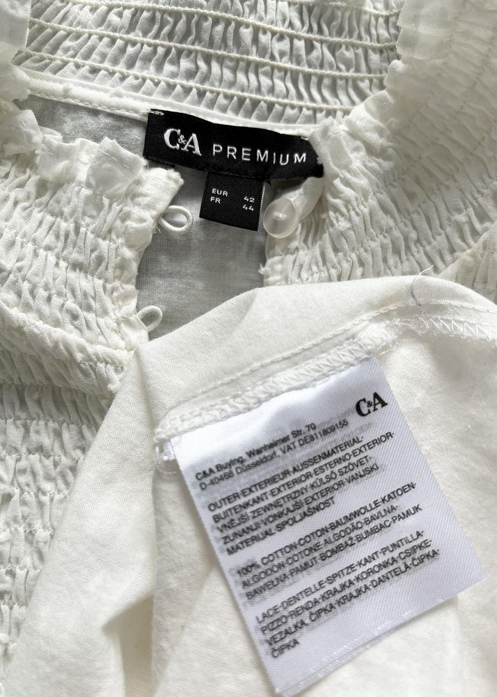 C&A Premium koszula z falbankami i koronką