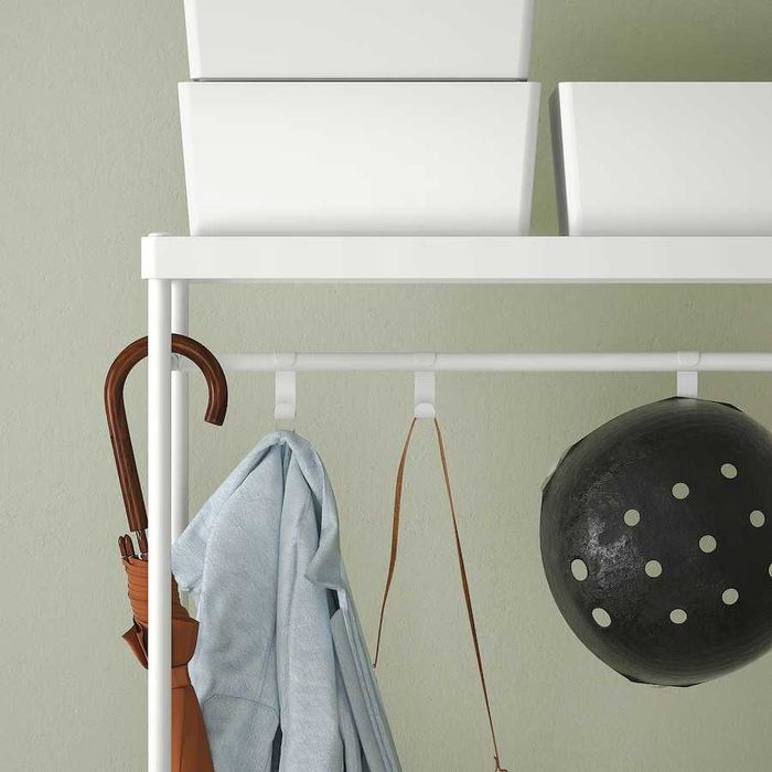 MACKAPÄR Wieszak na ubrania  na buty biały 78x32x200 MACKAPAR ikEA