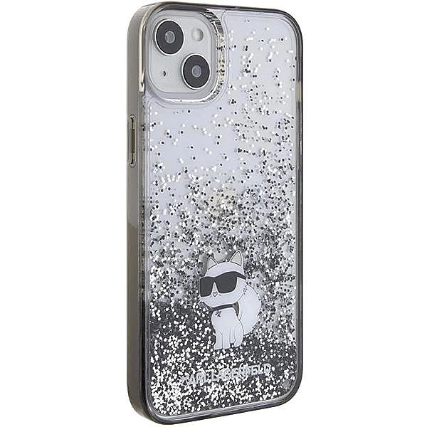 Etui Karl Lagerfeld Liquid Glitter Choupette do iPhone 15 Plus - przez