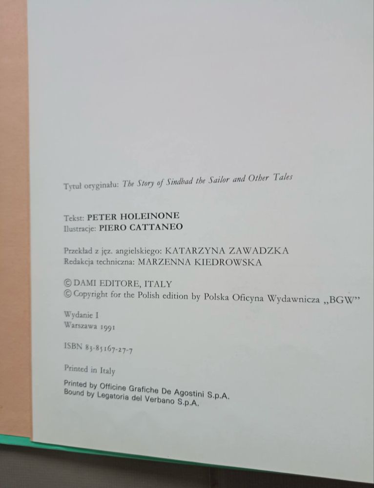Podróże Sindbada Żeglarza i inne bajki Złota encyklopedia bajek