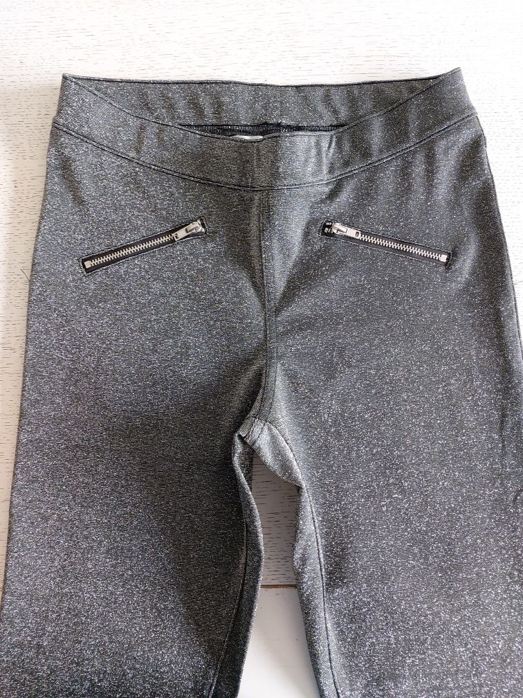 Srebrne spodnie H&M rozm. 170