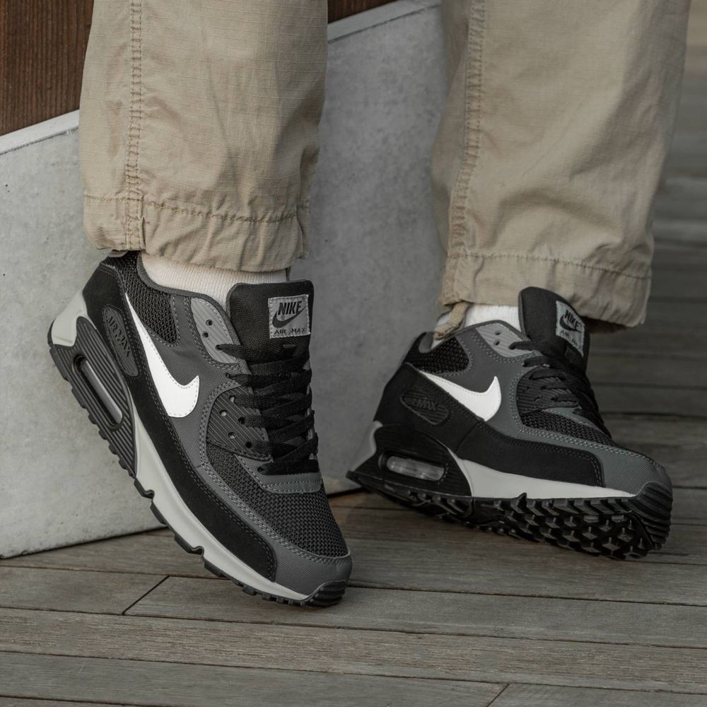 Кросівки Чоловічі Nike Air Max 90 Black Grey Топ Premium