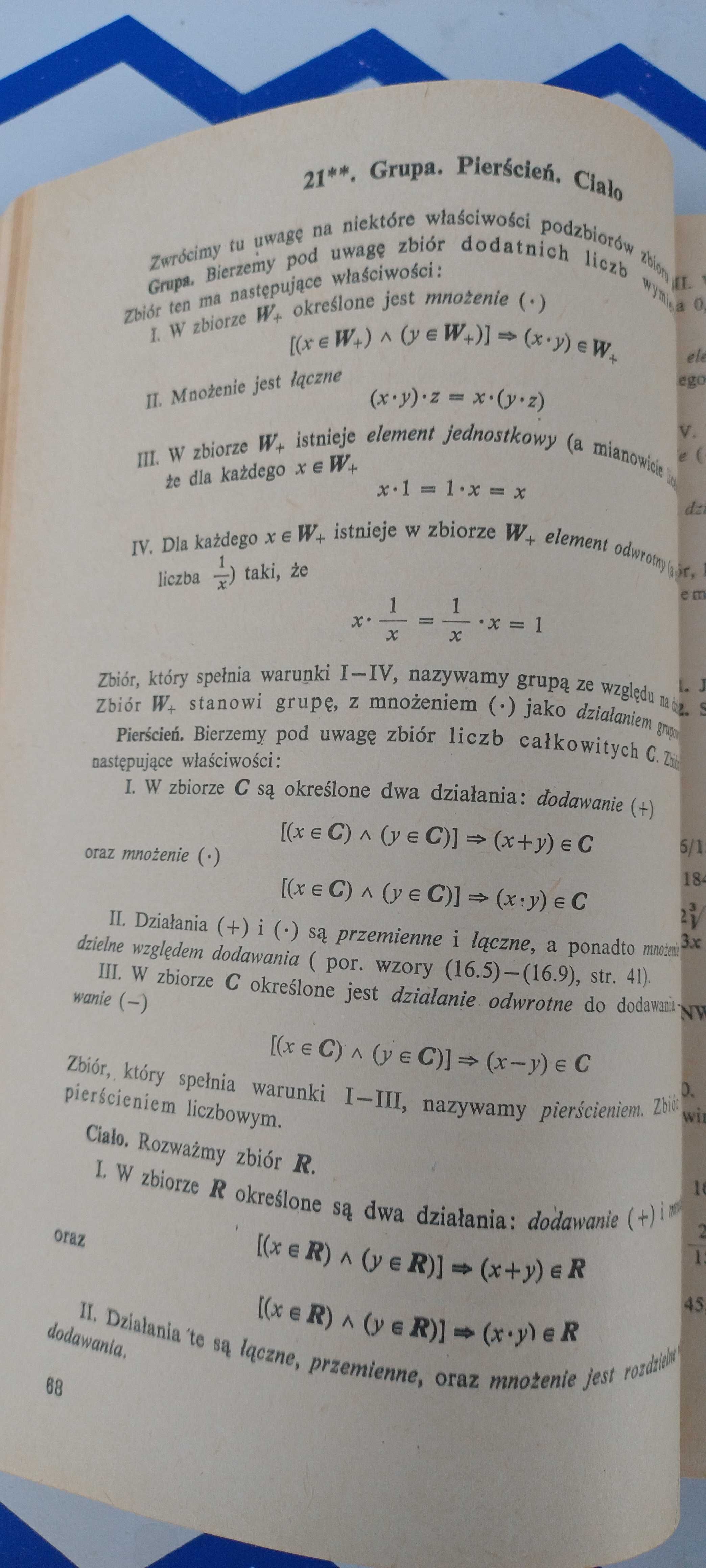 Matematyka R. Leitner , W Żakowski .