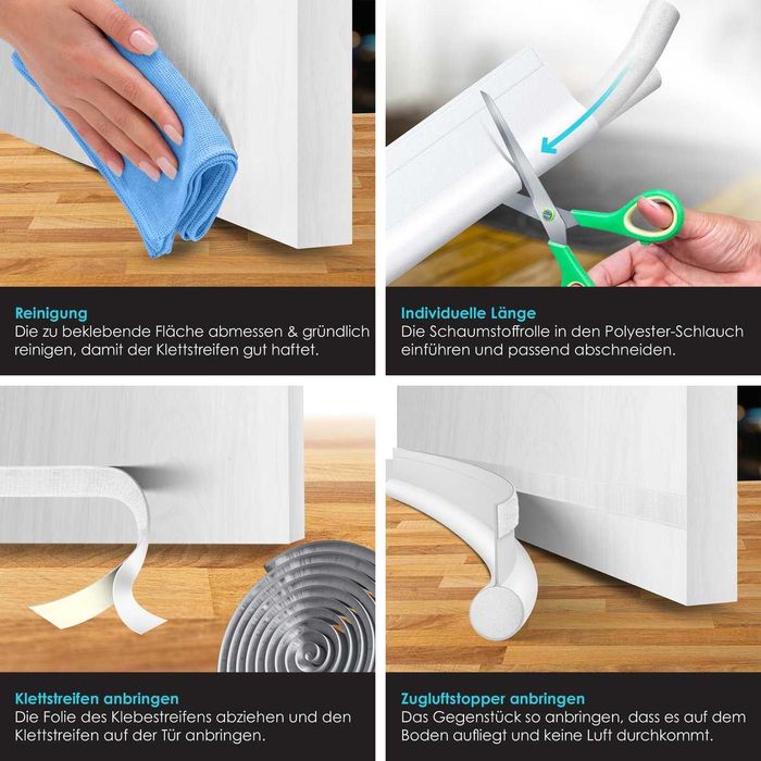 Zestaw 3 uszczelek przeciwwiatrowych chroni przed kurzem. 049