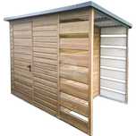 SCHOWEK DOMEK OGRODOWY 2X2M + Wiata 0,8M - Drzwi - Winchester TS756