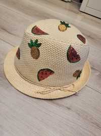 Kapelusz słomkowy w owoce H&M r 104 kapelusik