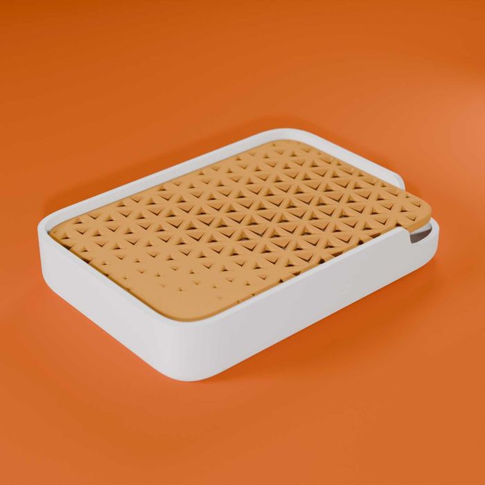 OUTLET Mydelniczka wolnostojąca na blat z ociekaczem  WZÓR TRI