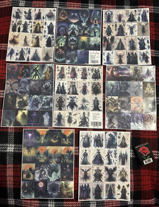 Набір наклейок  Bratz, монстрів, драконів, поштові готичні листівки